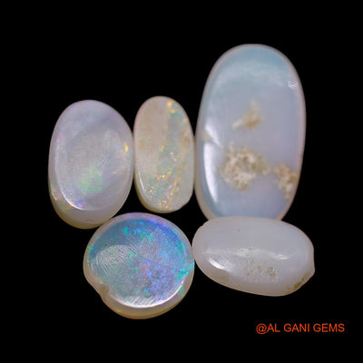 3.00 Cts Natural Australian Fire Opal Mix Shape Cabochon 5 Pcs Wholesale Lot Loose Gemstone 3X7X2 TO 6X12X2 MM AG-756