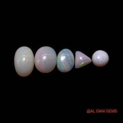 5 Pcs 4.00 Cts Natural Australian Fire Opal Loose Gemstone Mix Shape Cabochon Wholesale Lot 5X5X2 TO 6X10X3 MM AG-757