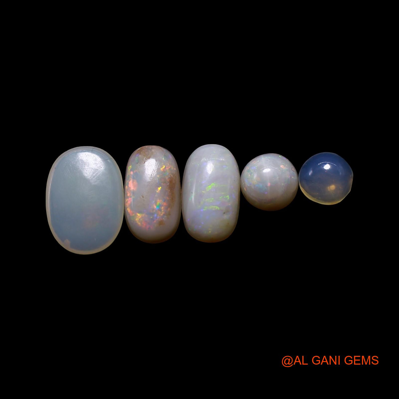 5 Pcs Wholesale Lot Natural Fire Opal Gemstone 3.00 Cts Loose Mix Shape Cabochon Australia 4X4X2 TO 6X8X2 MM AG-759