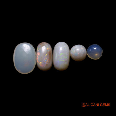 5 Pcs Wholesale Lot Natural Fire Opal Gemstone 3.00 Cts Loose Mix Shape Cabochon Australia 4X4X2 TO 6X8X2 MM AG-759