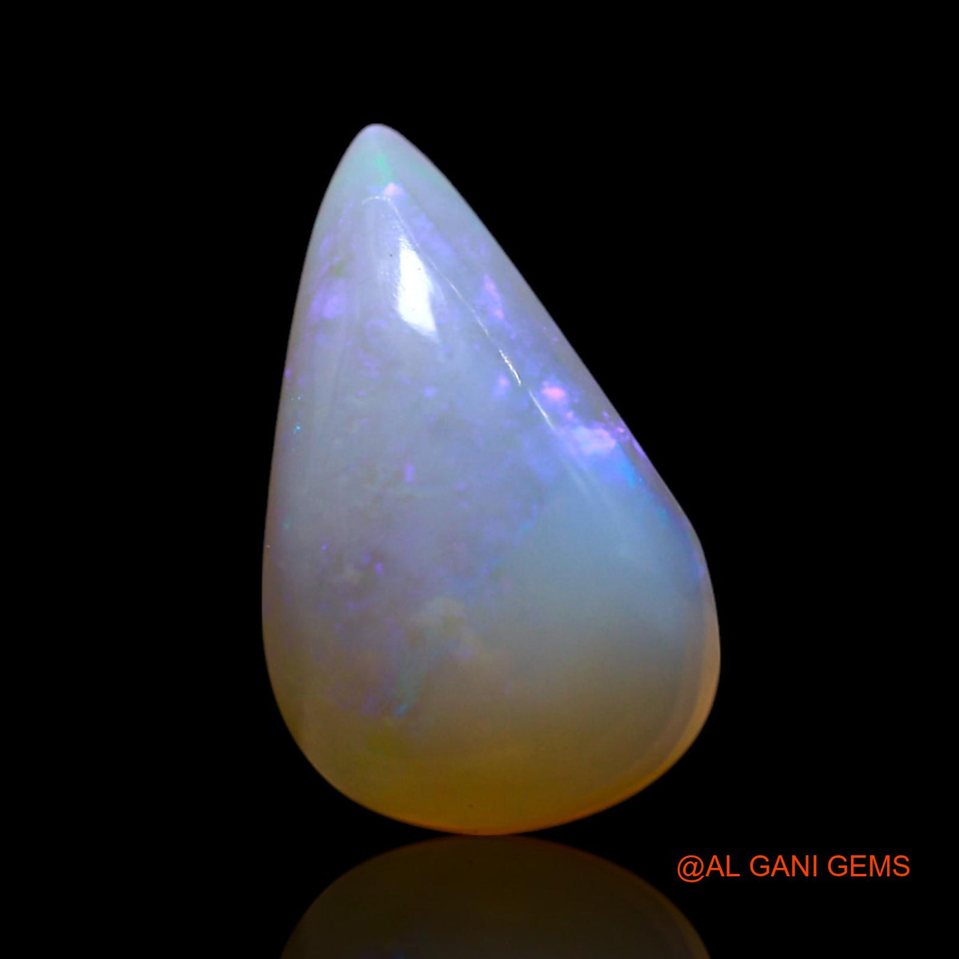 2.00 Cts Natural Australian Fire Opal Pear Cabochon Loose Gemstone For Jewelry 12x7x4 mm AG-75