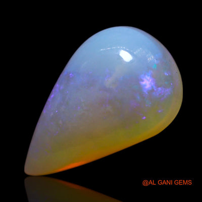 2.00 Cts Natural Australian Fire Opal Pear Cabochon Loose Gemstone For Jewelry 12x7x4 mm AG-75