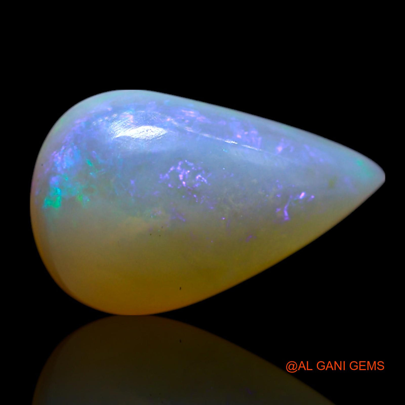 2.00 Cts Natural Australian Fire Opal Pear Cabochon Loose Gemstone For Jewelry 12x7x4 mm AG-75