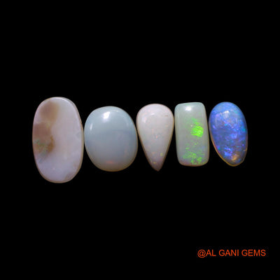 5 Pcs 4.00 Cts Natural Australian Fire Opal Loose Gemstone Mix Shape Cabochon Wholesale Lot 4X8X2 TO 6X11X2 MM AG-760