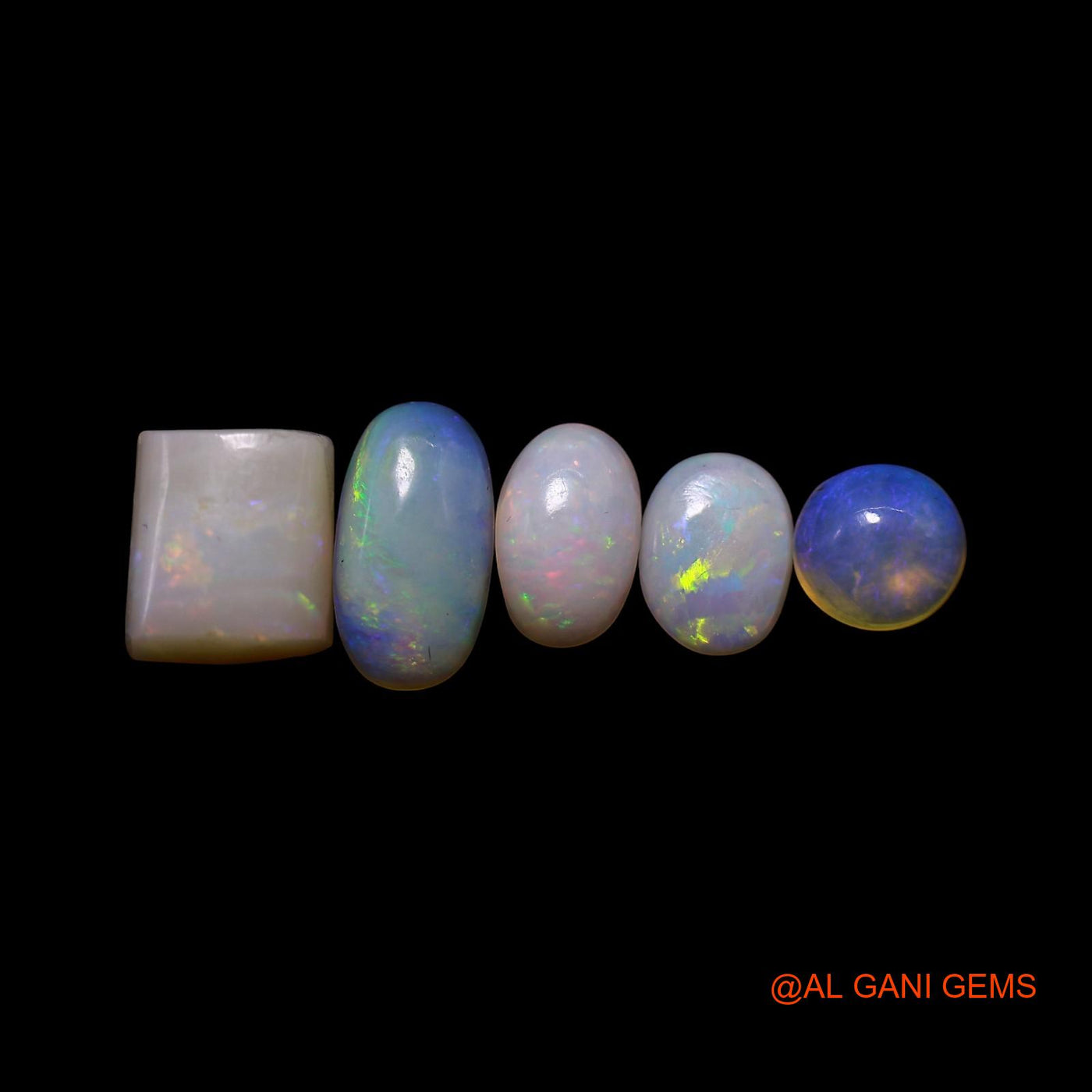 5 Pcs 3.00 Cts Natural Australian Fire Opal Loose Gemstone Mix Shape Cabochon Wholesale Lot 4X6X1 TO 6X7X3 MM AG-761