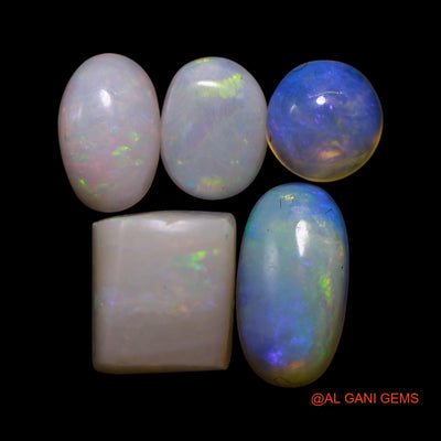 5 Pcs 3.00 Cts Natural Australian Fire Opal Loose Gemstone Mix Shape Cabochon Wholesale Lot 4X6X1 TO 6X7X3 MM AG-761