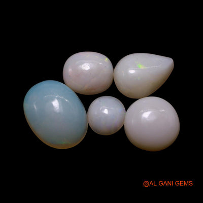 3.00 Cts Australian Fire Opal Loose Gemstone Mix Shape Cabochon Natural 5 Pcs Wholesale Lot 4X4X1 TO 6X9X3 MM AG-762