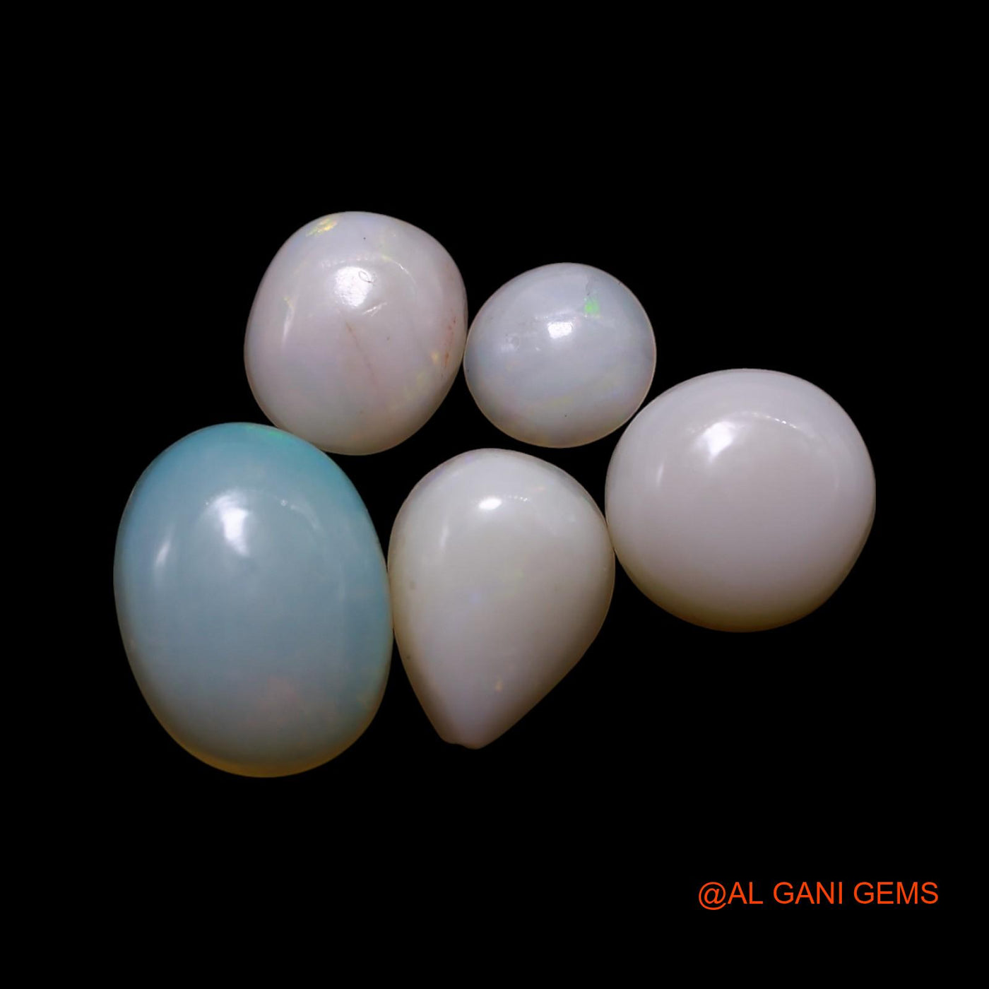 3.00 Cts Australian Fire Opal Loose Gemstone Mix Shape Cabochon Natural 5 Pcs Wholesale Lot 4X4X1 TO 6X9X3 MM AG-762