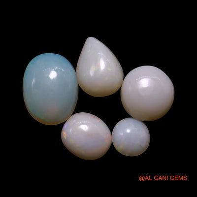 3.00 Cts Australian Fire Opal Loose Gemstone Mix Shape Cabochon Natural 5 Pcs Wholesale Lot 4X4X1 TO 6X9X3 MM AG-762