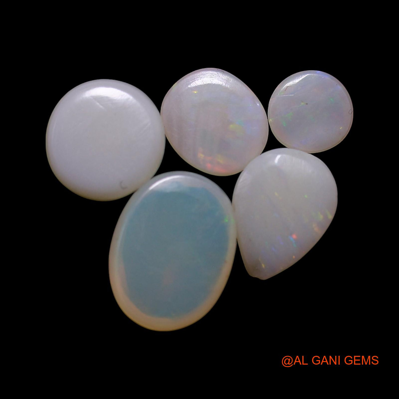 3.00 Cts Australian Fire Opal Loose Gemstone Mix Shape Cabochon Natural 5 Pcs Wholesale Lot 4X4X1 TO 6X9X3 MM AG-762