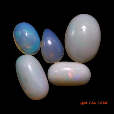3.00 Cts Natural Australian Fire Opal Mix Shape Cabochon 5 Pcs Wholesale Lot Loose Gemstone 4X6X2 TO 6X9X2 MM AG-763