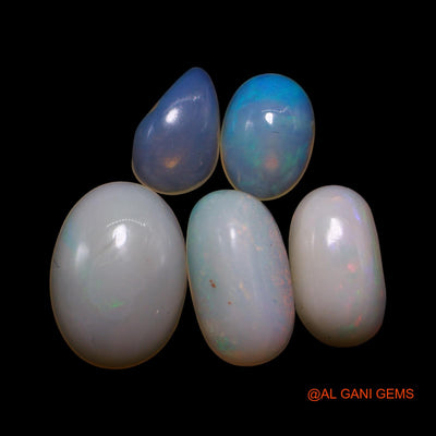 3.00 Cts Natural Australian Fire Opal Mix Shape Cabochon 5 Pcs Wholesale Lot Loose Gemstone 4X6X2 TO 6X9X2 MM AG-763