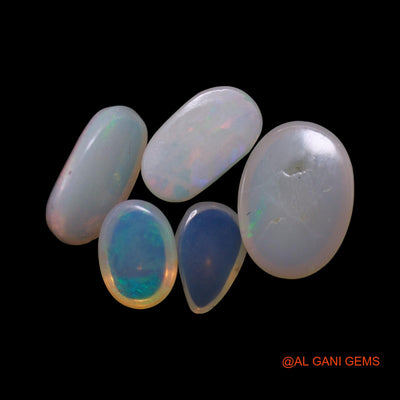 3.00 Cts Natural Australian Fire Opal Mix Shape Cabochon 5 Pcs Wholesale Lot Loose Gemstone 4X6X2 TO 6X9X2 MM AG-763