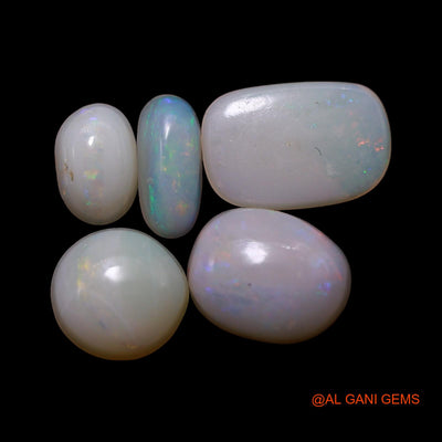 5 Pcs 2.00 Cts Natural Australian Fire Opal Loose Gemstone Mix Shape Cabochon Wholesale Lot 3X5X2 TO 6X8X1 MM AG-764