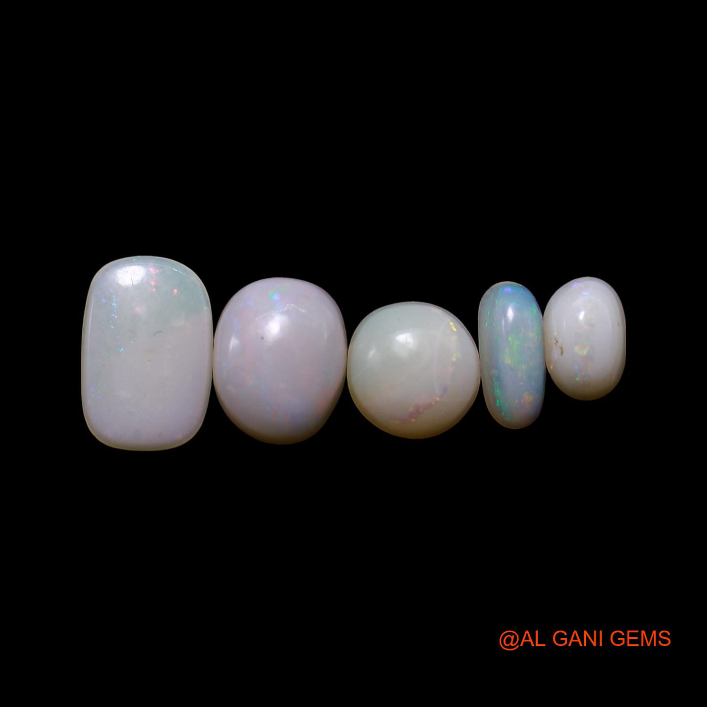5 Pcs 2.00 Cts Natural Australian Fire Opal Loose Gemstone Mix Shape Cabochon Wholesale Lot 3X5X2 TO 6X8X1 MM AG-764