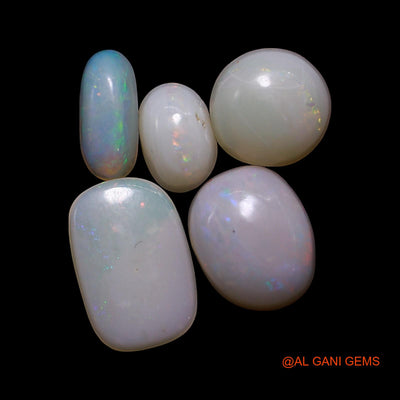 5 Pcs 2.00 Cts Natural Australian Fire Opal Loose Gemstone Mix Shape Cabochon Wholesale Lot 3X5X2 TO 6X8X1 MM AG-764