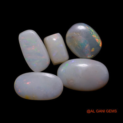 5 Pcs 2.00 Cts Natural Australian Fire Opal Loose Gemstone Mix Shape Cabochon Wholesale Lot 3X5X2 TO 6X10X2 MM AG-765