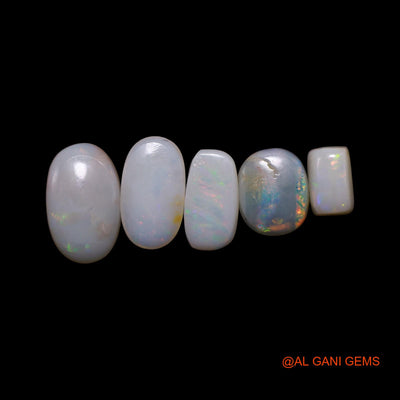 5 Pcs 2.00 Cts Natural Australian Fire Opal Loose Gemstone Mix Shape Cabochon Wholesale Lot 3X5X2 TO 6X10X2 MM AG-765