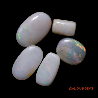 5 Pcs 2.00 Cts Natural Australian Fire Opal Loose Gemstone Mix Shape Cabochon Wholesale Lot 3X5X2 TO 6X10X2 MM AG-765