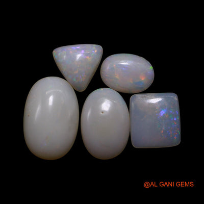 Natural Fire Opal Loose Gemstone Mix Shape Cabochon Australia 5 Pcs Wholesale Lot 4.00 Cts 5X7X1 TO 7X10X3 MM AG-766
