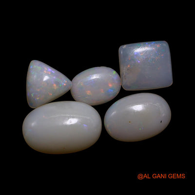 Natural Fire Opal Loose Gemstone Mix Shape Cabochon Australia 5 Pcs Wholesale Lot 4.00 Cts 5X7X1 TO 7X10X3 MM AG-766