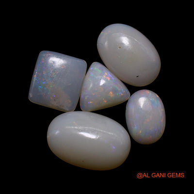 Natural Fire Opal Loose Gemstone Mix Shape Cabochon Australia 5 Pcs Wholesale Lot 4.00 Cts 5X7X1 TO 7X10X3 MM AG-766