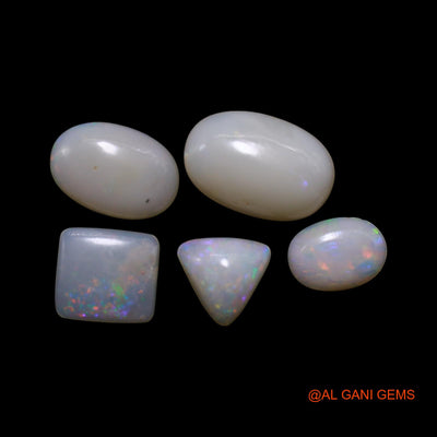 Natural Fire Opal Loose Gemstone Mix Shape Cabochon Australia 5 Pcs Wholesale Lot 4.00 Cts 5X7X1 TO 7X10X3 MM AG-766