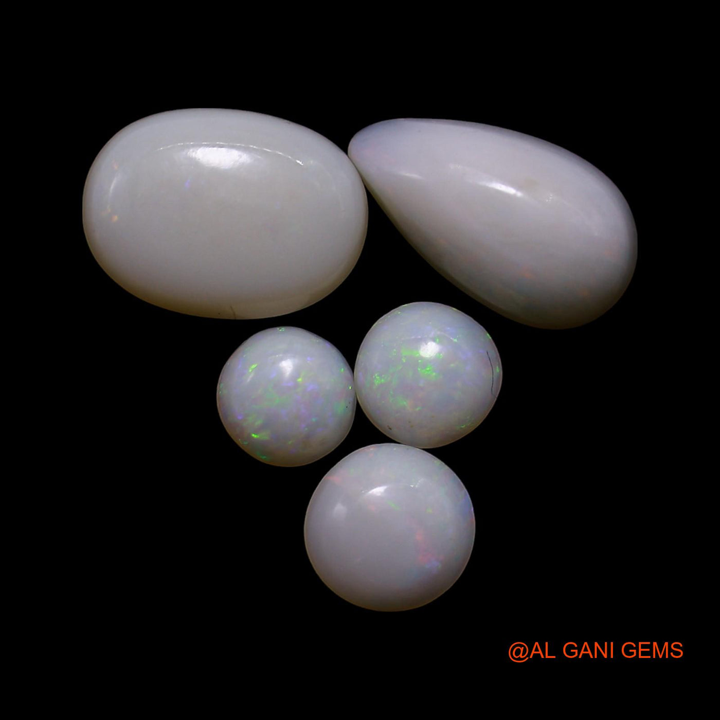 5 Pcs 4.00 Cts Natural Australian Fire Opal Loose Gemstone Mix Shape Cabochon Wholesale Lot 5X5X2 TO 6X11X3 MM AG-767