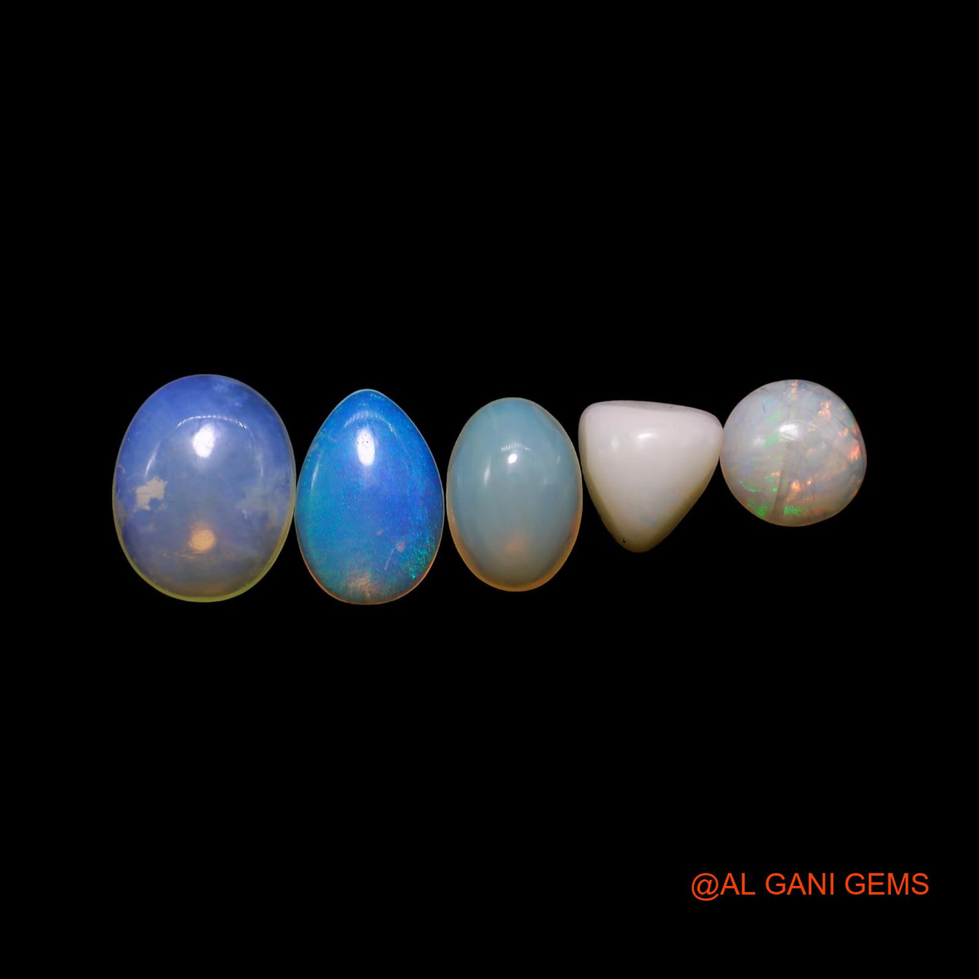 5 Pcs 3.00 Cts Natural Australian Fire Opal Loose Gemstone Mix Shape Cabochon Wholesale Lot 5X5X2 TO 7X8X3 MM AG-768
