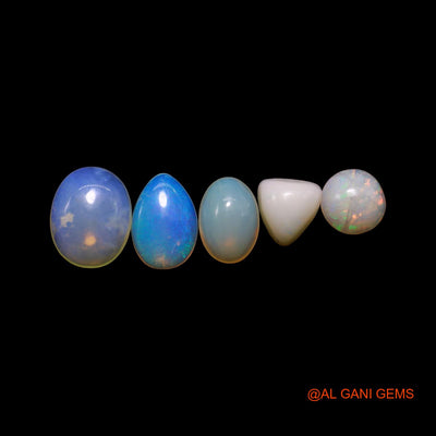 5 Pcs 3.00 Cts Natural Australian Fire Opal Loose Gemstone Mix Shape Cabochon Wholesale Lot 5X5X2 TO 7X8X3 MM AG-768