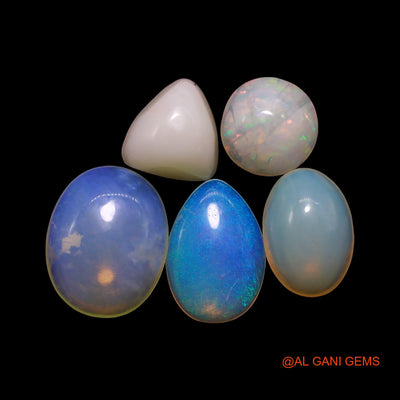 5 Pcs 3.00 Cts Natural Australian Fire Opal Loose Gemstone Mix Shape Cabochon Wholesale Lot 5X5X2 TO 7X8X3 MM AG-768