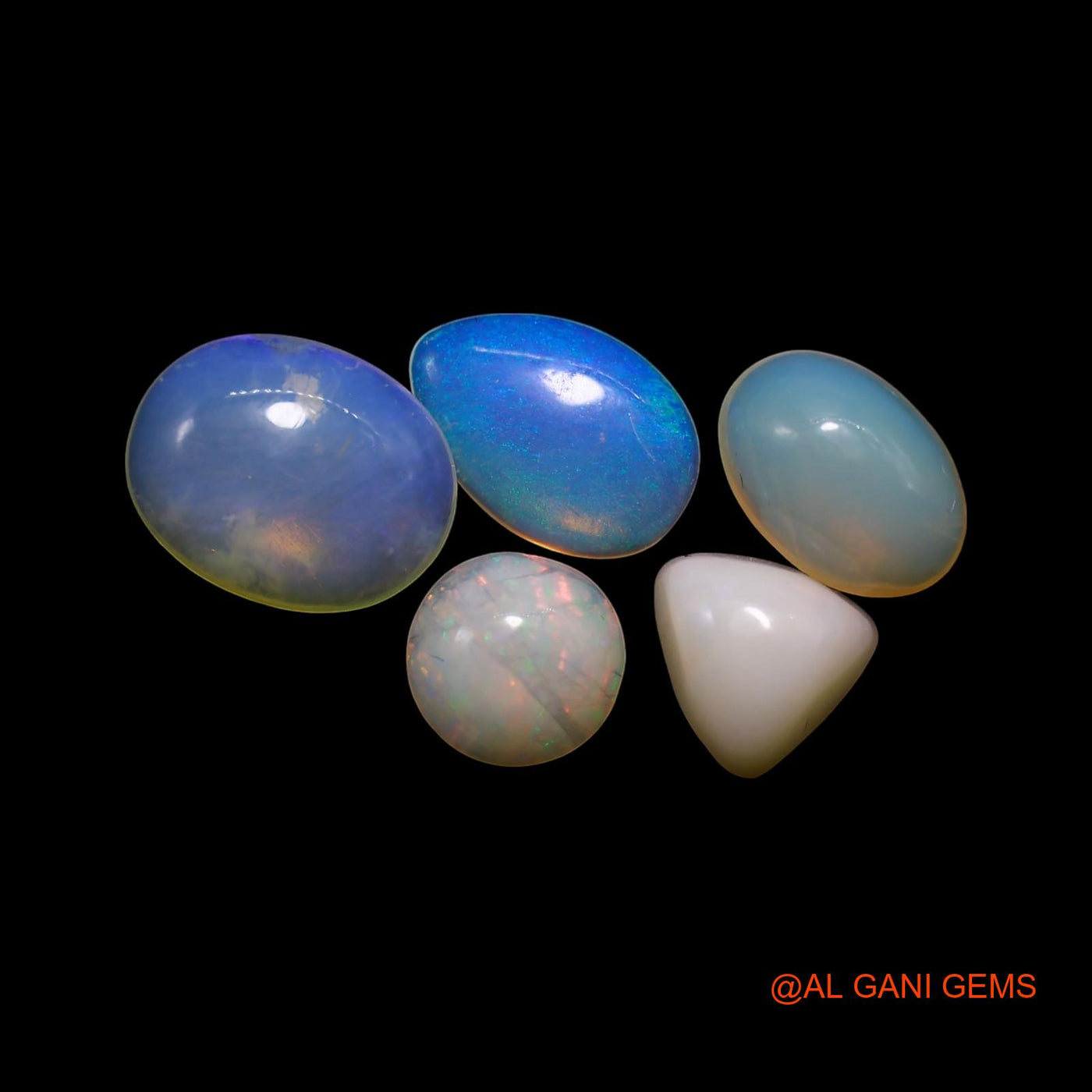5 Pcs 3.00 Cts Natural Australian Fire Opal Loose Gemstone Mix Shape Cabochon Wholesale Lot 5X5X2 TO 7X8X3 MM AG-768