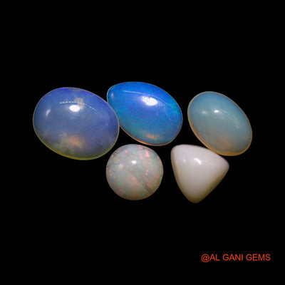 5 Pcs 3.00 Cts Natural Australian Fire Opal Loose Gemstone Mix Shape Cabochon Wholesale Lot 5X5X2 TO 7X8X3 MM AG-768