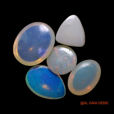 5 Pcs 3.00 Cts Natural Australian Fire Opal Loose Gemstone Mix Shape Cabochon Wholesale Lot 5X5X2 TO 7X8X3 MM AG-768