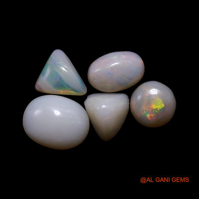 5 Pcs 4.00 Cts Natural Australian Fire Opal Loose Gemstone Mix Shape Cabochon Wholesale Lot 6X6X2 TO 7X9X3 MM AG-769