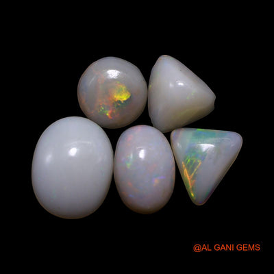 5 Pcs 4.00 Cts Natural Australian Fire Opal Loose Gemstone Mix Shape Cabochon Wholesale Lot 6X6X2 TO 7X9X3 MM AG-769