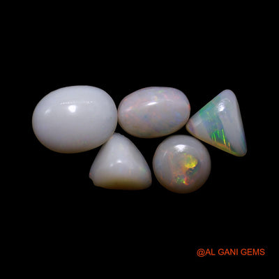 5 Pcs 4.00 Cts Natural Australian Fire Opal Loose Gemstone Mix Shape Cabochon Wholesale Lot 6X6X2 TO 7X9X3 MM AG-769