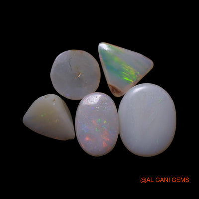 5 Pcs 4.00 Cts Natural Australian Fire Opal Loose Gemstone Mix Shape Cabochon Wholesale Lot 6X6X2 TO 7X9X3 MM AG-769