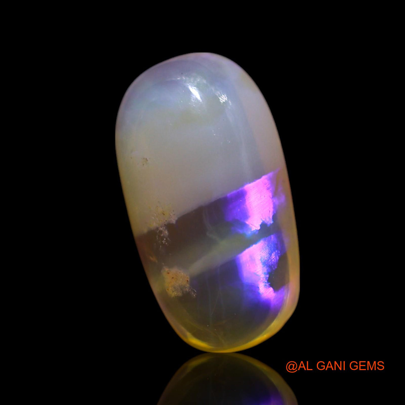 2.00 Cts Natural Australian Fire Opal Loose Gemstone Oval Cabochon 12x6x4 mm AG-76