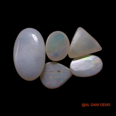 5 Pcs 5.00 Cts Natural Australian Fire Opal Loose Gemstone Mix Shape Cabochon Wholesale Lot 5X7X2 TO 7X11X4 MM AG-770