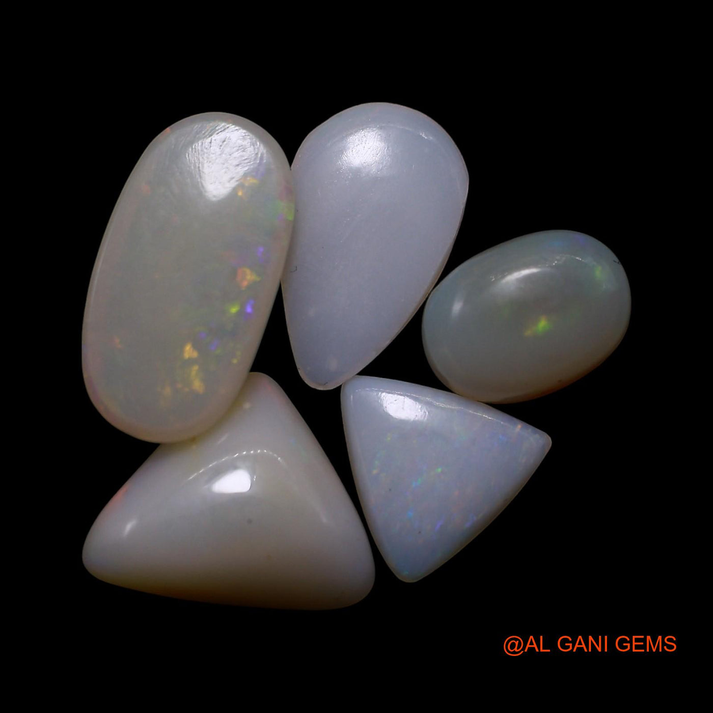 5 Pcs 6.00 Cts Natural Australian Fire Opal Loose Gemstone Mix Shape Cabochon Wholesale Lot 7X7X2 TO 6X12X3 MM AG-771