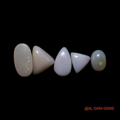 5 Pcs 6.00 Cts Natural Australian Fire Opal Loose Gemstone Mix Shape Cabochon Wholesale Lot 7X7X2 TO 6X12X3 MM AG-771