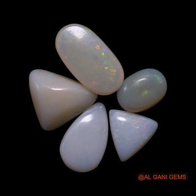 5 Pcs 6.00 Cts Natural Australian Fire Opal Loose Gemstone Mix Shape Cabochon Wholesale Lot 7X7X2 TO 6X12X3 MM AG-771