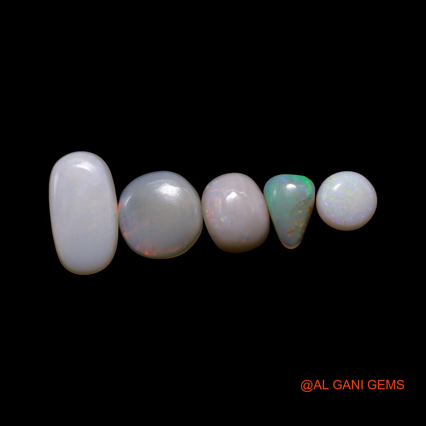 5 Pcs 5.00 Cts Natural Australian Fire Opal Loose Gemstone Mix Shape Cabochon Wholesale Lot 6X6X2 TO 7X12X2 MM AG-772