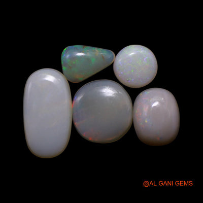 5 Pcs 5.00 Cts Natural Australian Fire Opal Loose Gemstone Mix Shape Cabochon Wholesale Lot 6X6X2 TO 7X12X2 MM AG-772