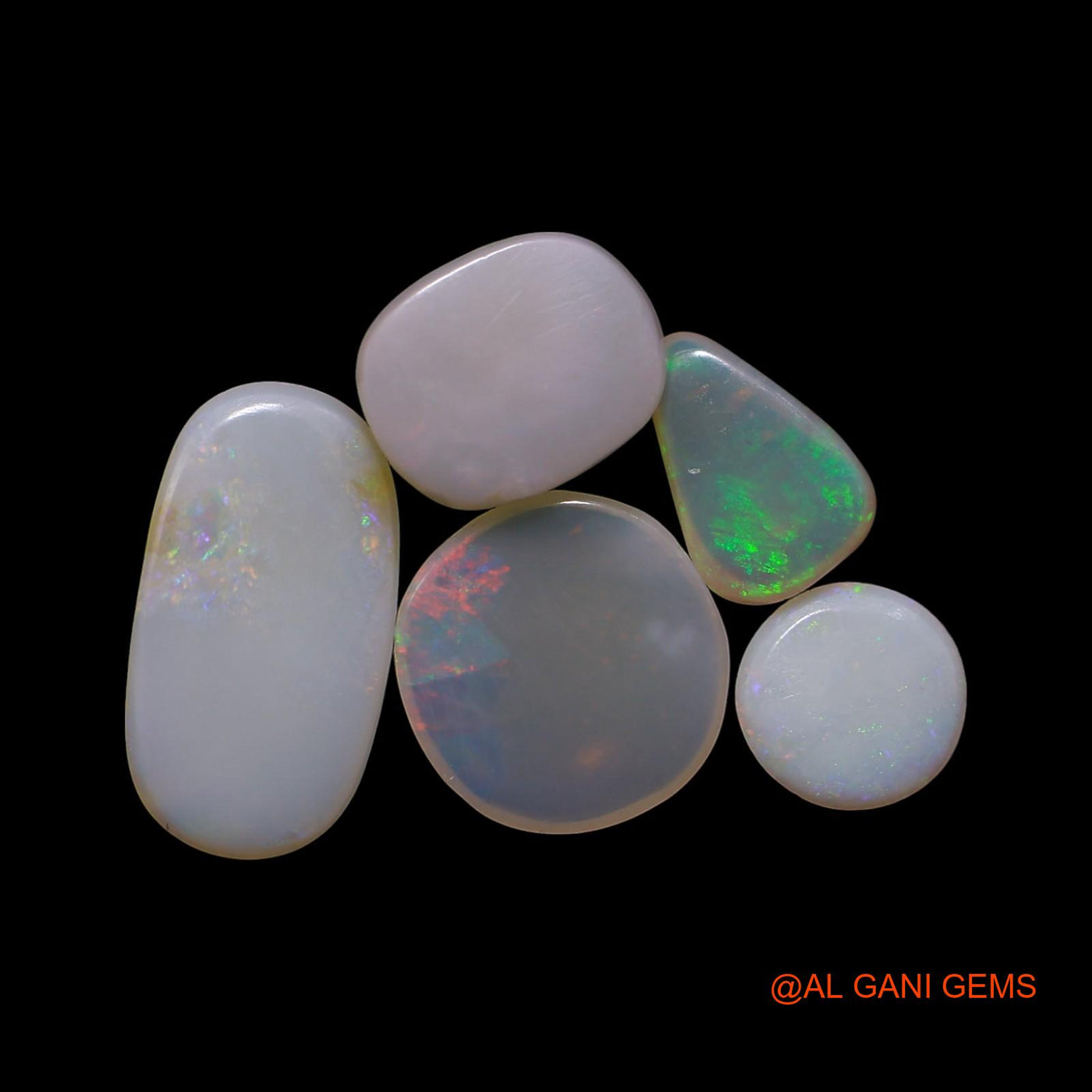 5 Pcs 5.00 Cts Natural Australian Fire Opal Loose Gemstone Mix Shape Cabochon Wholesale Lot 6X6X2 TO 7X12X2 MM AG-772