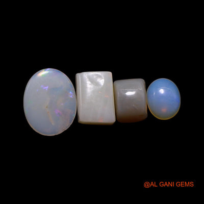4 Pcs Natural Fire Opal Gemstone 3.00 Cts Loose Mix Shape Cabochon From Australia 5X6X2 TO 8X10X1 MM AG-773