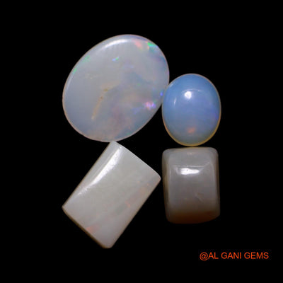 4 Pcs Natural Fire Opal Gemstone 3.00 Cts Loose Mix Shape Cabochon From Australia 5X6X2 TO 8X10X1 MM AG-773