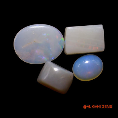 4 Pcs Natural Fire Opal Gemstone 3.00 Cts Loose Mix Shape Cabochon From Australia 5X6X2 TO 8X10X1 MM AG-773