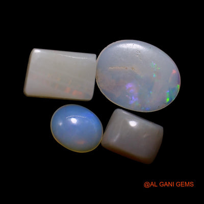 4 Pcs Natural Fire Opal Gemstone 3.00 Cts Loose Mix Shape Cabochon From Australia 5X6X2 TO 8X10X1 MM AG-773